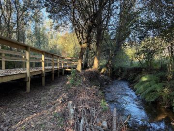 Passadiço do Rio Uíma em curso